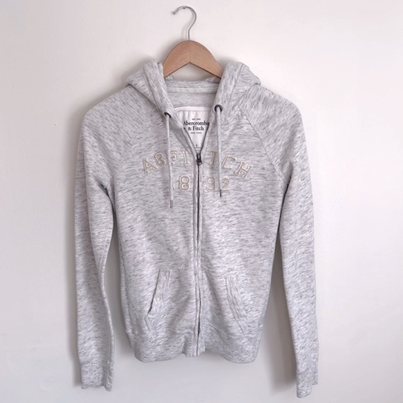 Abercrombie & Fitch Tops - Abercrombie & Fitch Full Zip Drawstring Hoodie Sweater